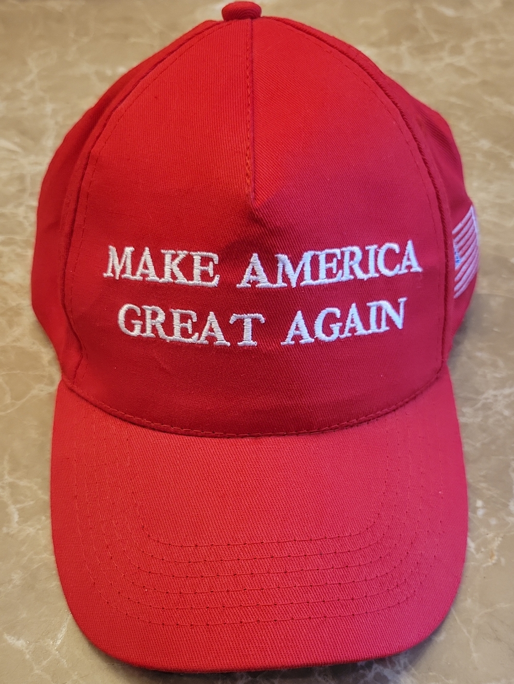 Red 'Make America Great Again' Embroidered Baseball Cap, OS